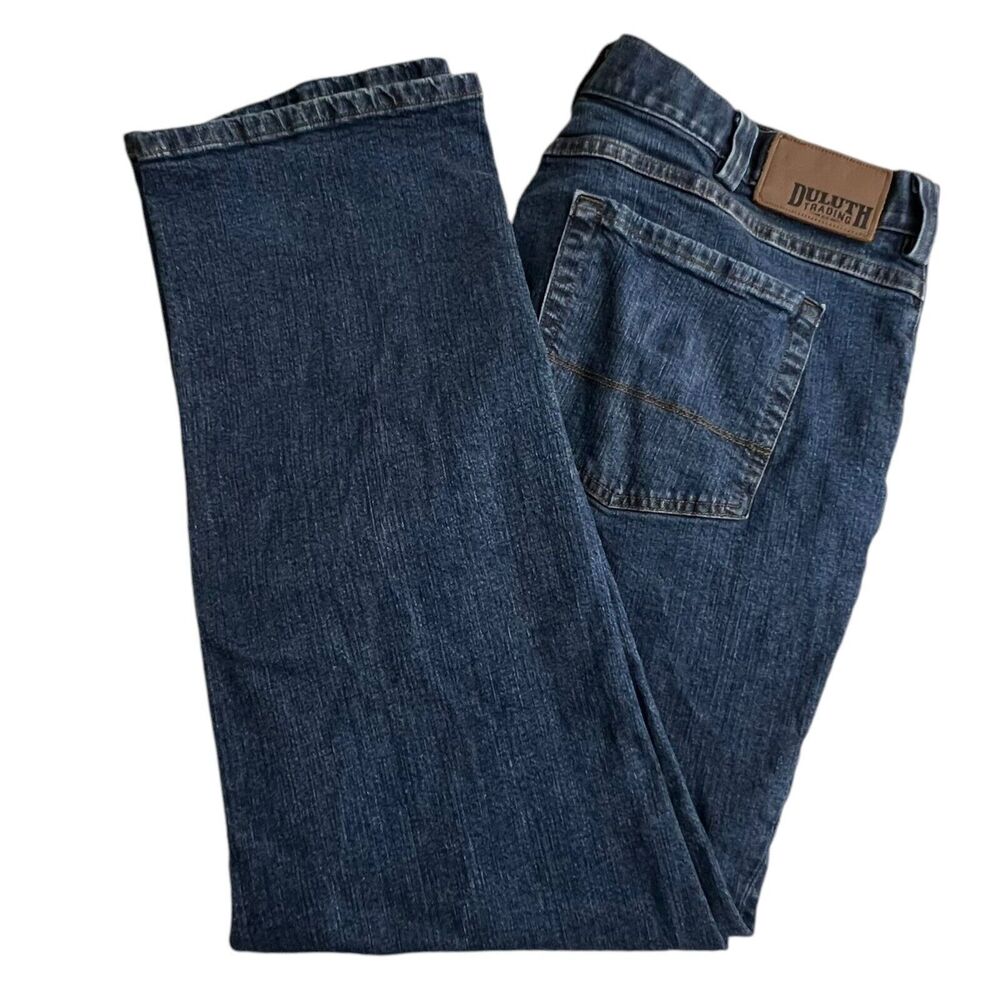Duluth‎ Trading Co Mens Dark Wash Relaxed Fit Flex Weekender Jeans 40 X 31